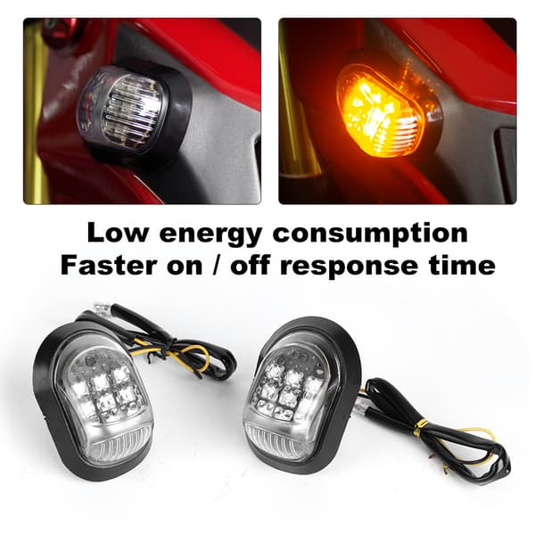 Motorcykel Blinkers 9LED Indikatorer Universal Blinker 12V Gul