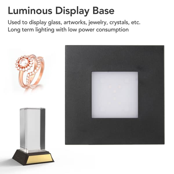 Farverig lysbase med flere tilstande - lysende LED-lampe-displayplade til 3D-krystalglaskunst