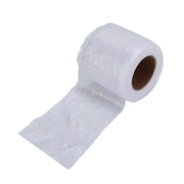 Tulle-rulla Symphony Line -verkkorulla Manuaalinen DIY-päähine Solmioverkko Kangaslisävarusteet Valkoinen
