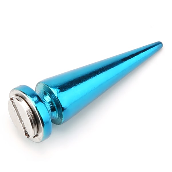 10 stk metallpiggnagler og nagler skruebak for DIY skinnhåndverk (blå)