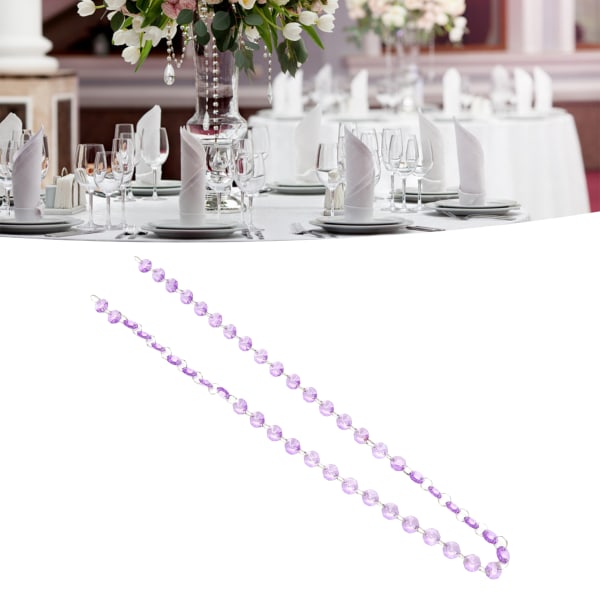 5 stk akryl krystall krans sterk forbindelse elegant flerbruks krystallperle krans for bryllup lysekrone fest Purple