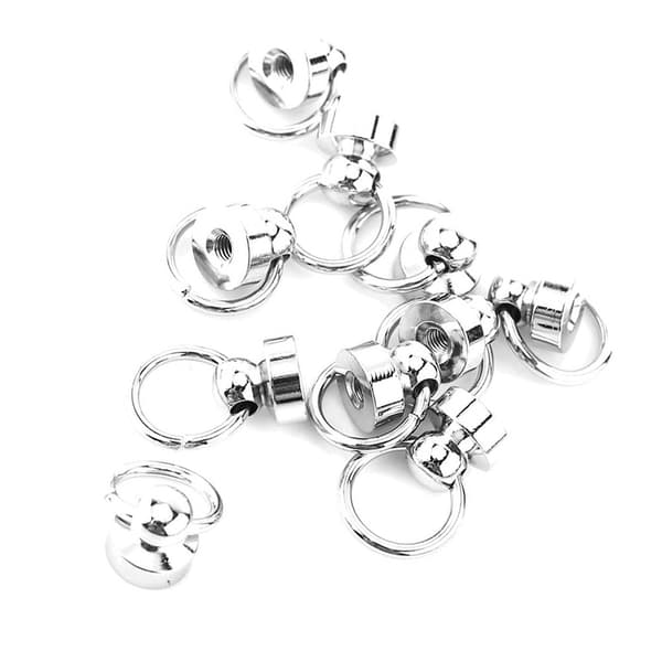 10 stk. messingnitter studs skru bagpå rund ringhoved læderhåndværk dele
