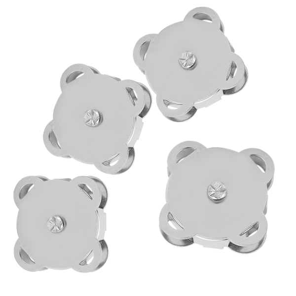 10 stk./sæt Metal Magnet Spænde Snap Fasteners Knapper DIY Tøj Taske Tilbehør (Klar Hvid)