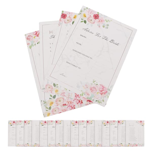 Bröllopsduschspel 20PCS Modern Font Bröllopsduschspel Elegant Blommig Miljövänlig Bärbar Han Sa Hon Sa