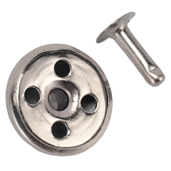 18mm Lædernitter Kit Rustfrit Fadeless Holdbart Jernnitte Stud DIY Lædernitte Tilbehør til Armbånd Hatte Bælter Sølv