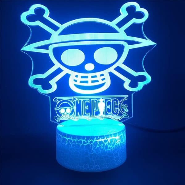 One Piece Luffy 3D Illusion Natlampe Smart Touch, RG