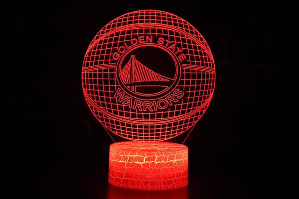 LED Warriors Team 3D Optisk Illusion 7 Farver Natlampe m