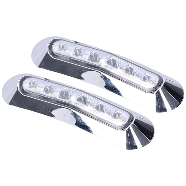 10-30V 6LED Sivu Perävalot Kirkas Indikaattorilamppu IP68 Suojaus Autoille Kuorma-autoille Perävaunuille RV:lle Valkoinen