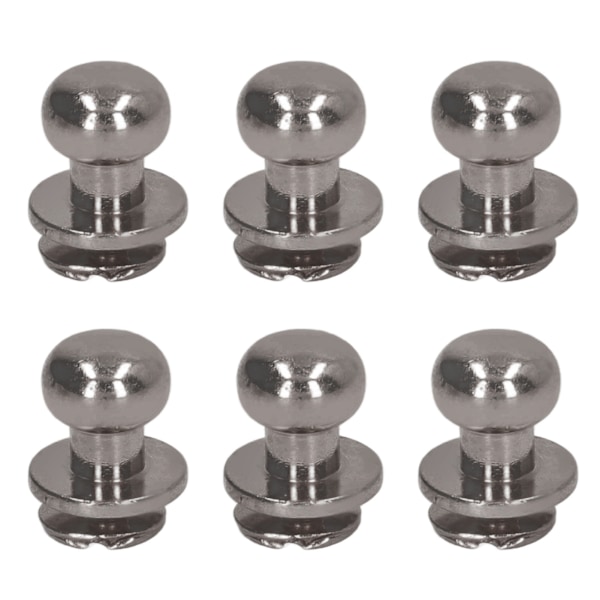 200 set Chicago-skruvar spik högglans 9x8mm utsökt utförande läder koppar nitfäste för DIY kläder väskor silver svart