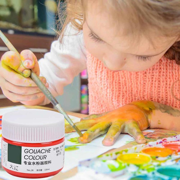 Koncentreret akvarelmaling pigment børn håndlavet farvet pigment (lyse rød)