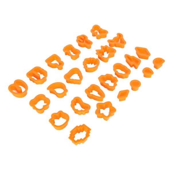 193 st Polymer Clay Örhänge Skärare DIY 25 Former Clay Skärare för Nyckelringar Halsband Orange