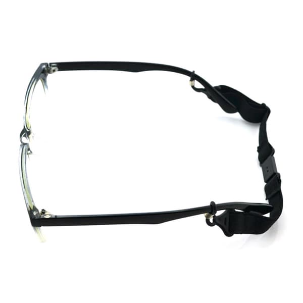 Justerbar brille- og solbrilleholderrem for