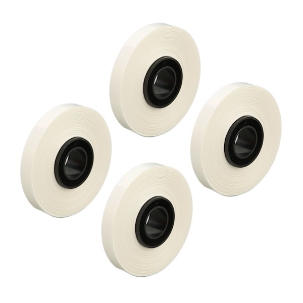 4 ruller etikettape 6mm bred 8m lang klar tryk selvklæbende etiketmaskine tape til MAX LM 370 380 390 hvid