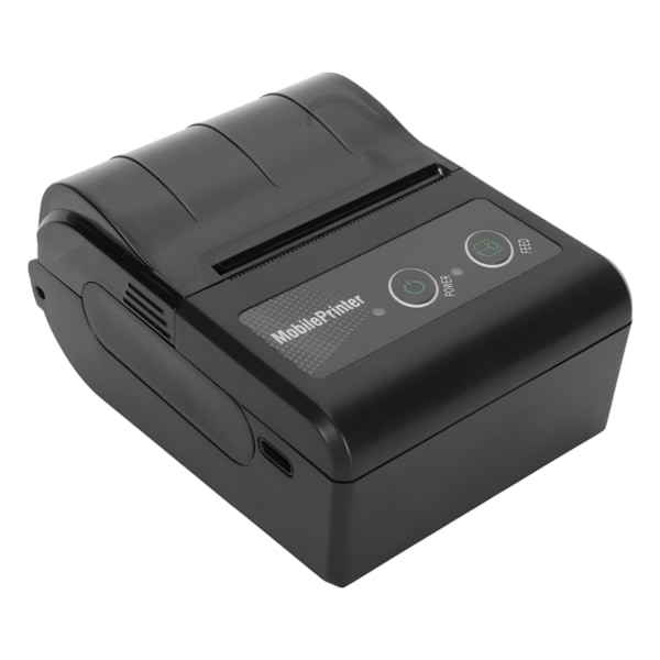58mm Mini Termisk POS-skrivare Handhållen Bluetooth Kvittoskrivare Ficksskrivare för Mobiltelefoner Surfplattor 100‑240V