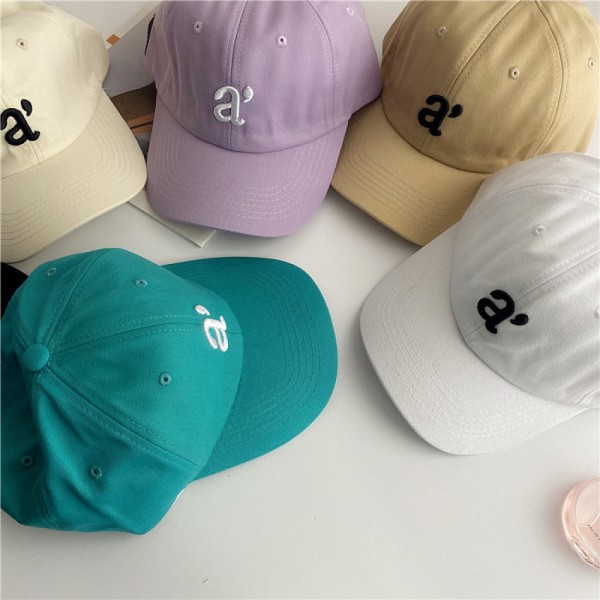 Brev broderad hatt justerbar basebollkeps White