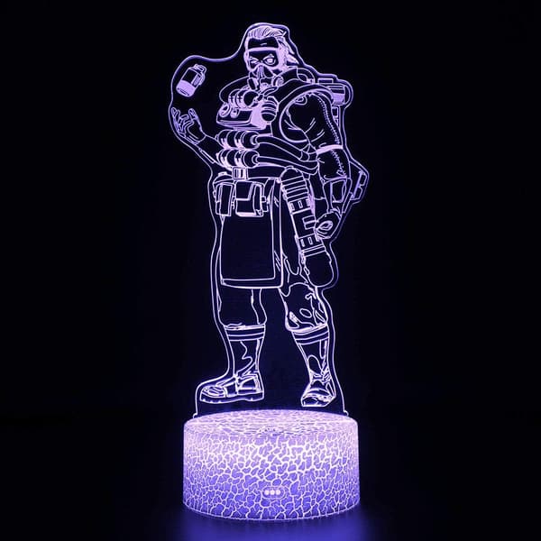 3D Optisk Illusjon LED Nattlys, 16 Farger Kan Endres wi