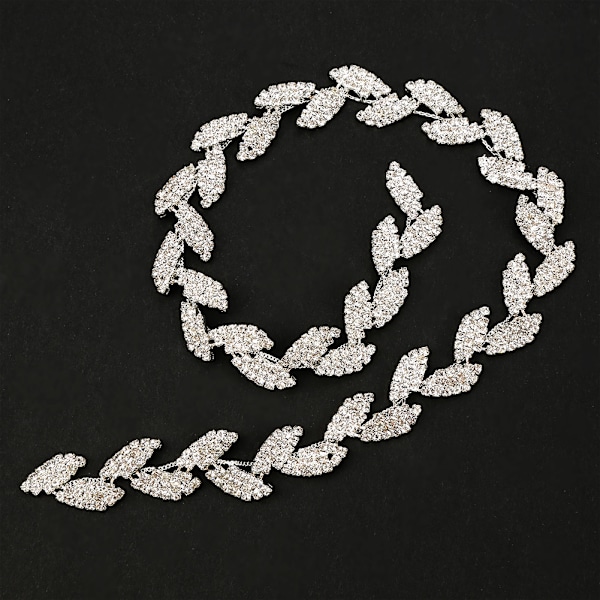 1 meter 1,5 cm bred Rhinestone Ribbon Treblad Design AAA Diamond Wrap Roll Dekorasjon