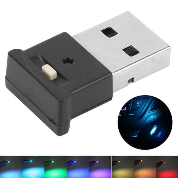 USB LED Stemningslys 8 Farver RGB Dynamisk Skift Lysstyrke Justerbar Mini Indvendig Dekorativ Lampe