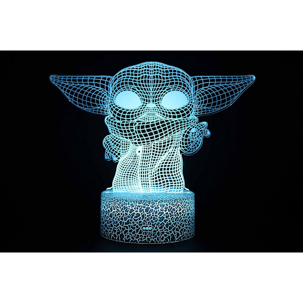 3D Illusion Star-Wars Nattlampa 16 Färgförändrande Nig