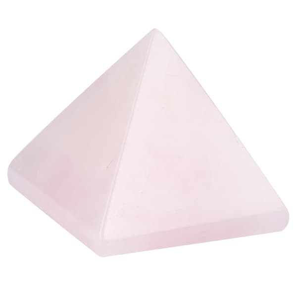Rose Quartz Utskåret Pyramideformet Dekor Rosa Krystall Healingsstein Edelsten Dekorasjon