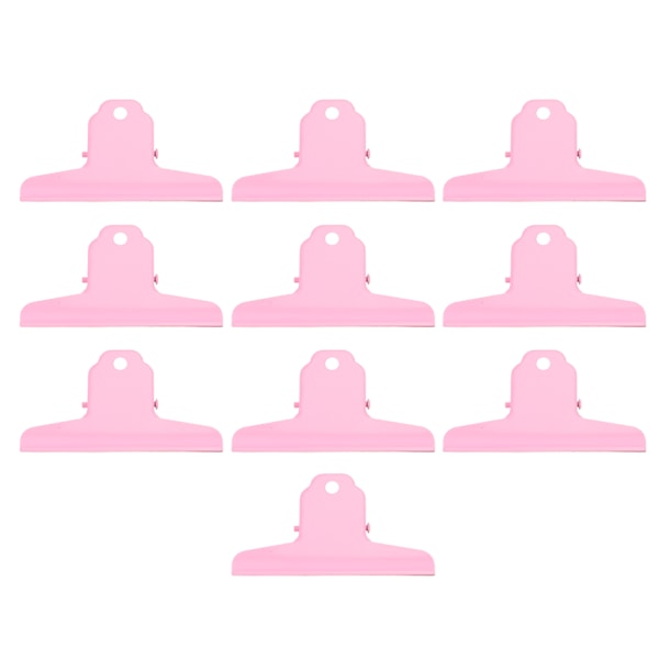 10 kpl metalliset niittiklipsit, rautaiset, suuret niittiklipsit, vahva puristusvoima, paperiniittiklipsit toimistoon, kouluun, lippuihin, valokuviin, pinkki