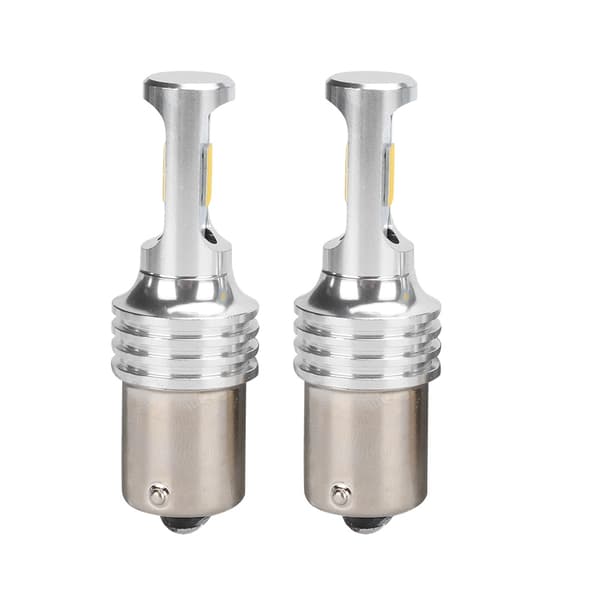 2 stk 1156 BA15S 80W 8000K Baklys Gult Blinklys med Dekoder 12-24V Universal
