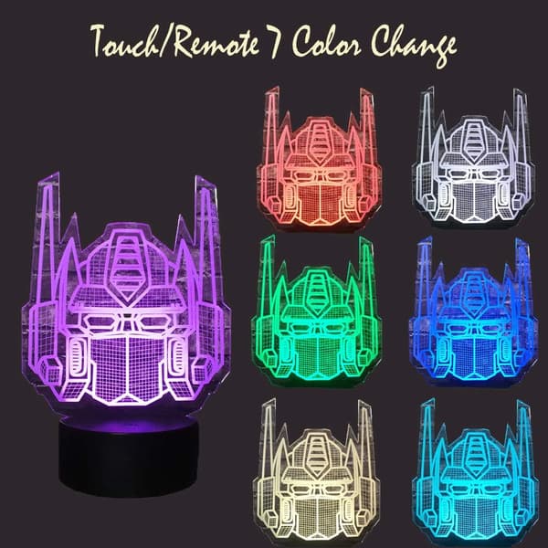 Anime Transformers Optimus Prime 3D LED Akryl Nattlys