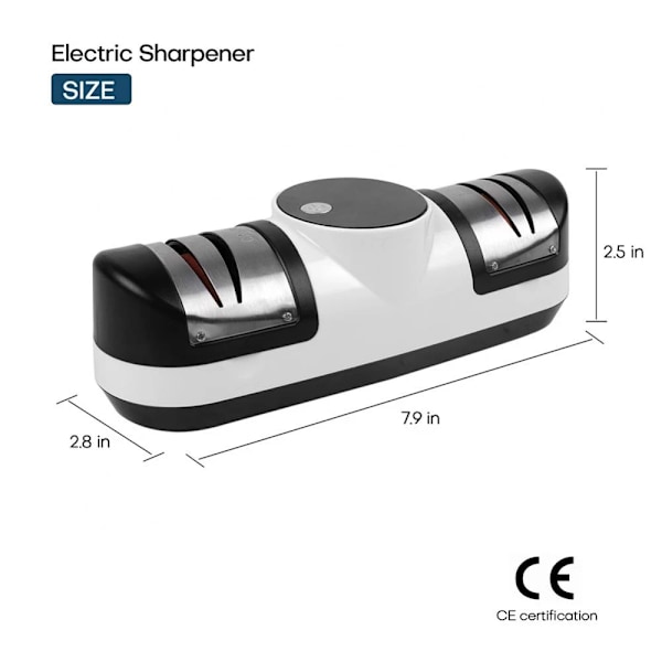 Ny Elektrisk Kjøkkenbryne USB Oppladbar Dobbelthodet Sliper For Saks Kjøkkenkniv Profesjonell Skarp