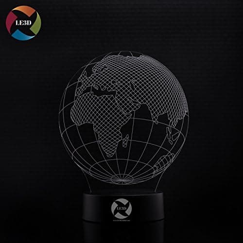 3D Optisk Illusions Natlampe - 7 LED Farveskiftende Lampe