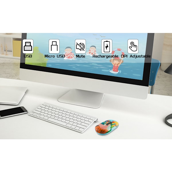M350 Pebble Trådløs Mus, Bluetooth eller USB-forbindelse, Qui