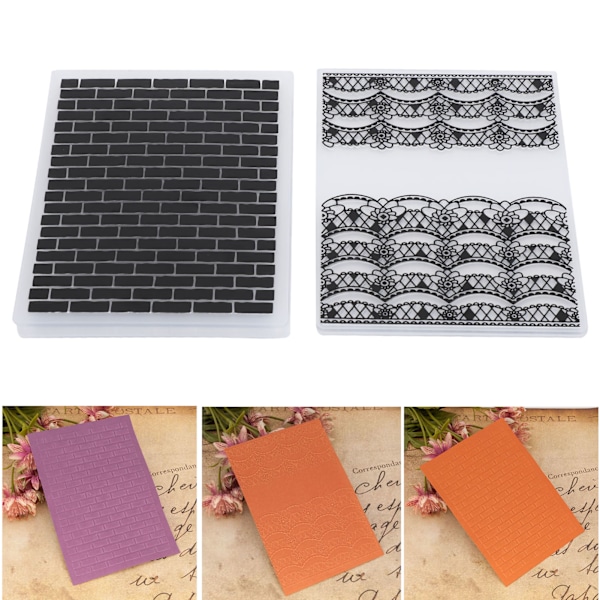 4 stk. plast prægemapper DIY kortfremstilling scrapbooking præget skabelon papirhåndværksværktøjer