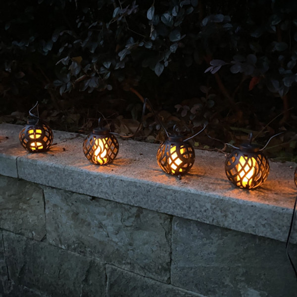 LED-simuleret solflammelys Have Lys Solstrenglys Vandtætte dekorative lys til havebryllup Juleindretning