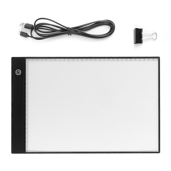 A4 LED Art Board Lys Pad Tracing Tegnebord Tavle Trinnløs Dimming En Stykke Type