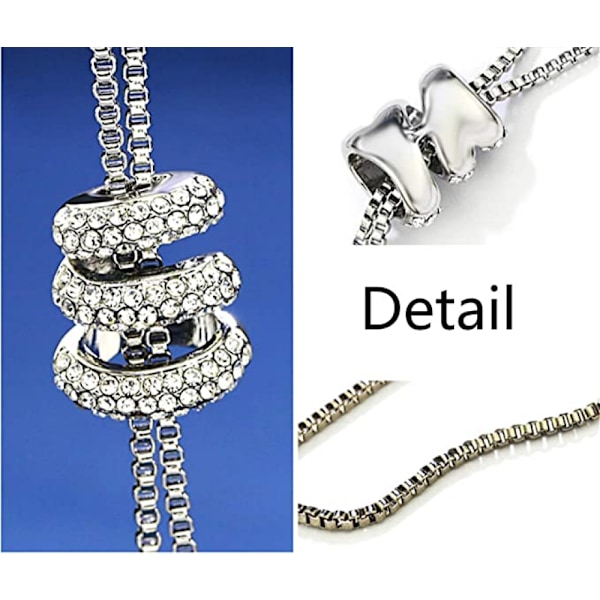 Spiralformad pärlhalsband med lång kedja till damer