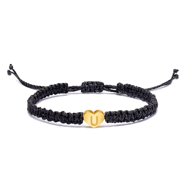 Wekity 18K Guld Initial A Bokstav Hjärta Charm Armband för Kvinnor
