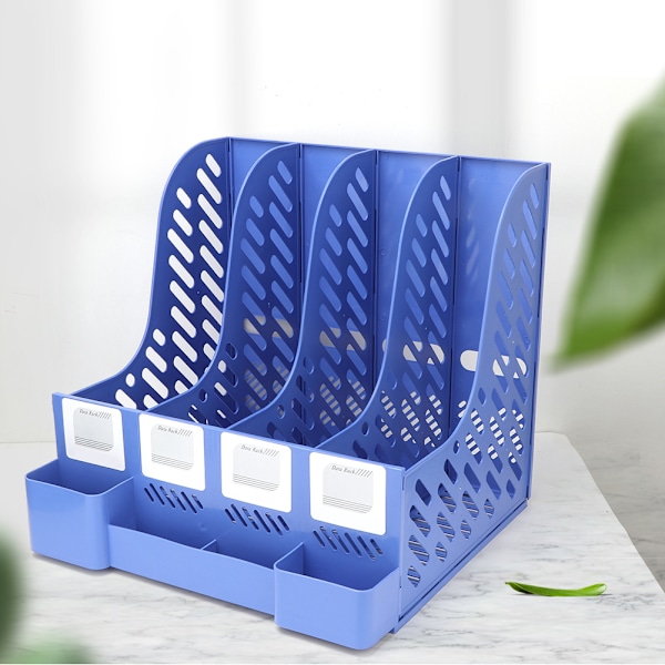 Moderne kontor display magasin fil rack 4 rum arrangør skrivebord dokument sorter