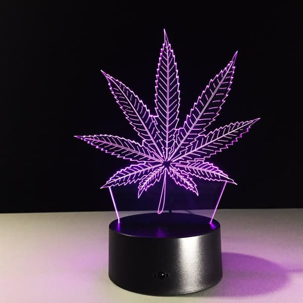 3D Illusjon Flerfarget USB Sovende Nattlys Skrivebordslampe