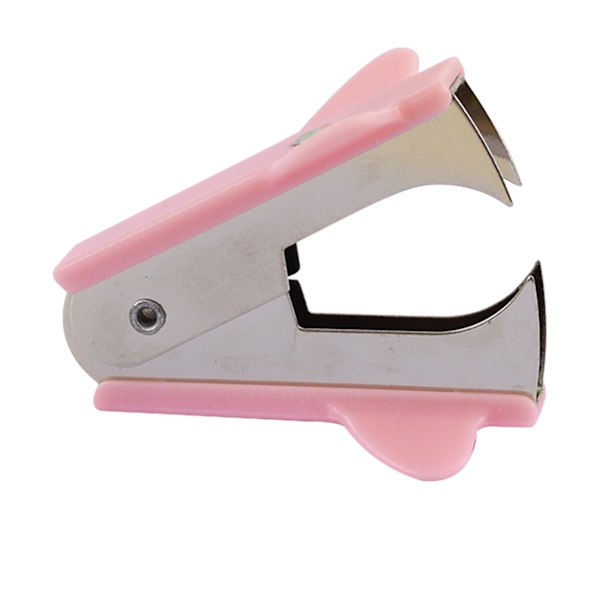 Hæfteklammefjerner Bærbar Effektiv Fjernelse Ergonomisk Design Hæfteklammeaftrækker til Kontor Finansafdelinger Sakura Pink