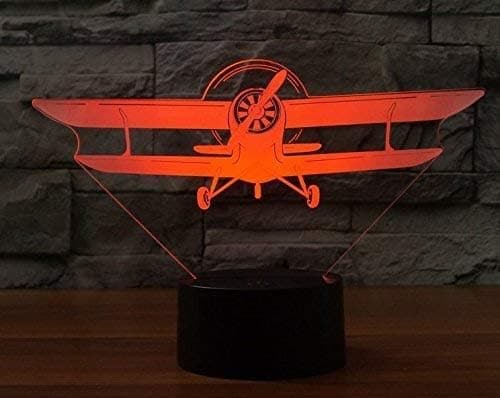 3D Fly Nattlys Lampe Illusjon Nattlys 7 Fargeendringer