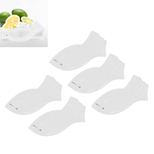 5 stk. Manuel citronpresser - sød form - bærbar transparent frugtpresser til husholdning, restaurant og cafe Fish Shape