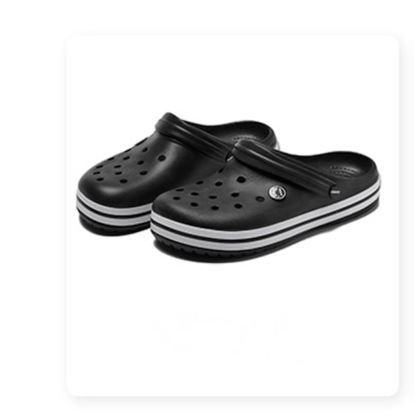 Unisex Klassiska Marmorerade Tie-Dye Clogs-Svart(40-41）