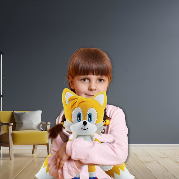 Keltainen Sonic Plush Action -hahmo Eläin Siili Super Sonic Ray Flying Squirrel Elokuva Pehmolahja Pehmolapsille Pojille ja Tytöille, 12 Tuumaa Yellow