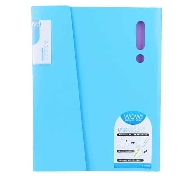 Farget dokumentmappe Sterk kraft Sterk A3/A4 testpapir klips Dokumenter mapper (Blå)