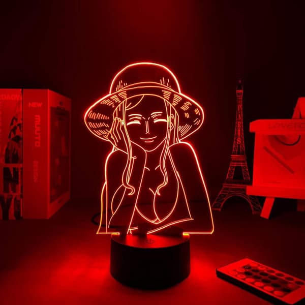 3D Illusjonslampe Nattlys One Piece Nico Robin Anime 3D