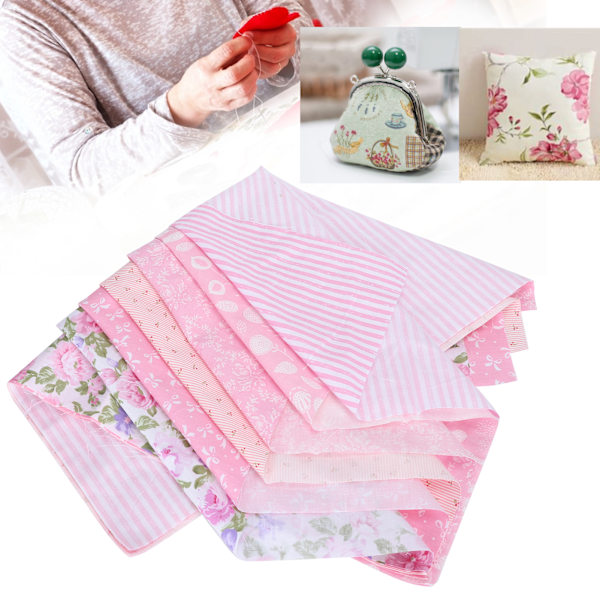6 st bomullstyg twill trycktyg DIY handgjord lapptäcke sömnad hantverk 50x40cm (rosa (6 färger))