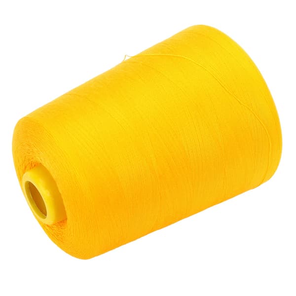 Sytråd 8000 meter Flere farvede polyestergarner til DIY broderimaskine Projekt385 Gul