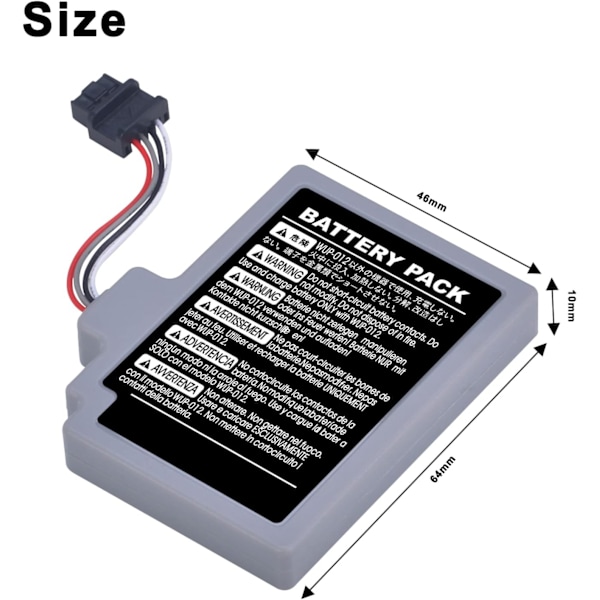 Høykapasitets 2000mAh WUP-010 erstatningsbatteri for Nintendo Wii U Gamepad WUP-012