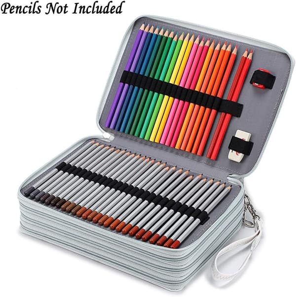200 rum Farveblyant Organizer - Deluxe PU Læder Blyant A