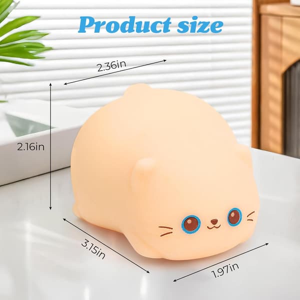 Søde Katte Squishy Stressbolde, Strækbare Dej Squishy Fidget Legetøj til Angstlindring, Bløde Sensoriske Klemmebolde, Klasseværelsespræmier & Cat