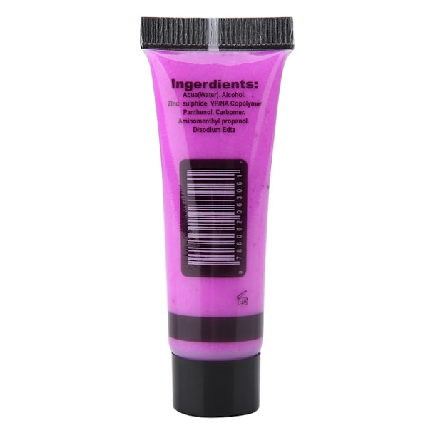 10ml ansikts- och kroppsmålningsrör Tvättbar ritning Fluorescerande pigment för dansfest (lila)